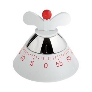 Alessi Kitchen Timer Munakello Valkoinen