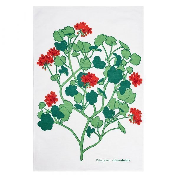 Almedahls Pelargonia Keittiöpyyhe Punainen 47x70 Cm