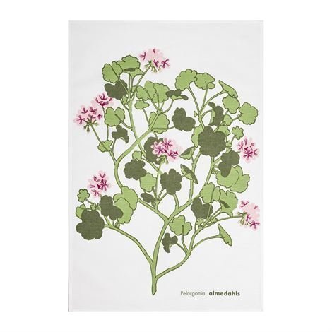 Almedahls Pelargonia Keittiöpyyhe Vaaleanpunainen