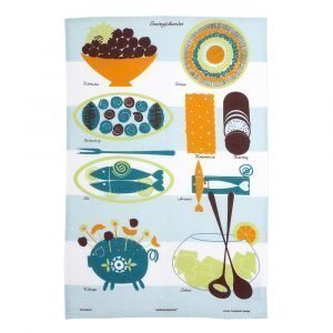 Almedahls Smörgåsbordet Kjøkkenhåndkle Sininen 47x70 Cm