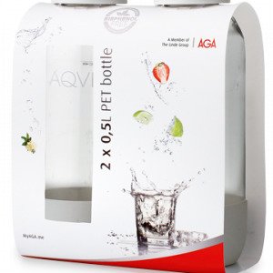 Aqvia Pet Pullo Valkoinen 0.5 L 2 Kpl