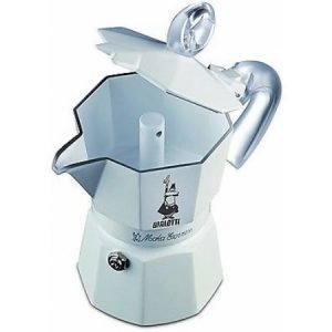 Bialetti 3 kupin Moka Express Glossy White Ceramica espressokeitin