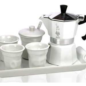 Bialetti Moka Express luksussetti valkoinen