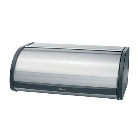 Brabantia Roll Top Leipälaatikko Keskikokoinen Matt Steel Matta Teräs