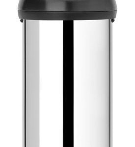 Brabantia Touch Bin® 60 L Matt Black kansi Brilliant Steel