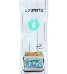 Brabantia Ympäristöystävällinen roskapussi S 6L 10 kpl Green/White