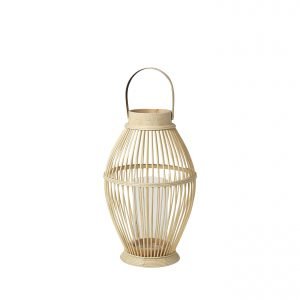 Broste Cage Kynttilälyhty Bambu / Lasi 42 Cm