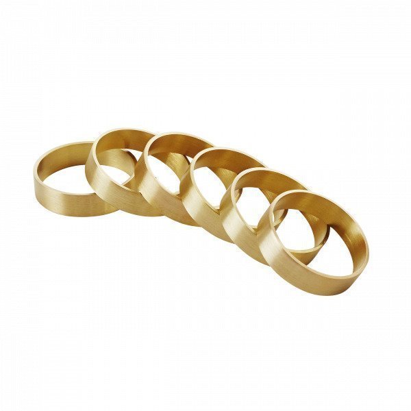 Broste Copenhagen Ring Brass Servettimansetit 6-Pakkaus 4.5x4.5 Cm