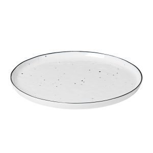 Broste Copenhagen Salt Lautanen Valkoinen / Pilkullinen Ø22 Cm