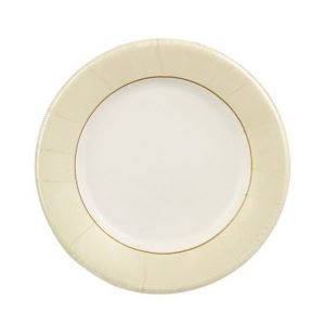 Caspari Ivory Moiré Paperilautanen Ø 27 cm 8 Kpl