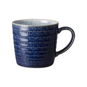 Denby Studio Blue Ridged Muki Cobalt / Pebble 40 Cl