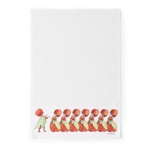 Design House Stockholm Elsa Beskow Keittiöpyyhe Strawberry Family 45x65 Cm