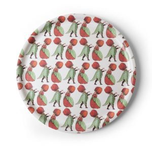 Design House Stockholm Elsa Beskow Strawberry Family Tarjotin Pyöreä 35 Cm