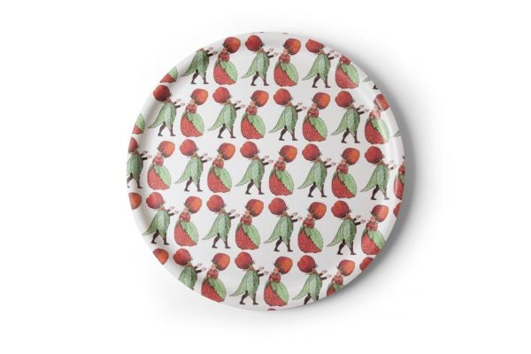 Design House Stockholm Elsa Beskow Strawberry Family Tarjotin Pyöreä 35 Cm