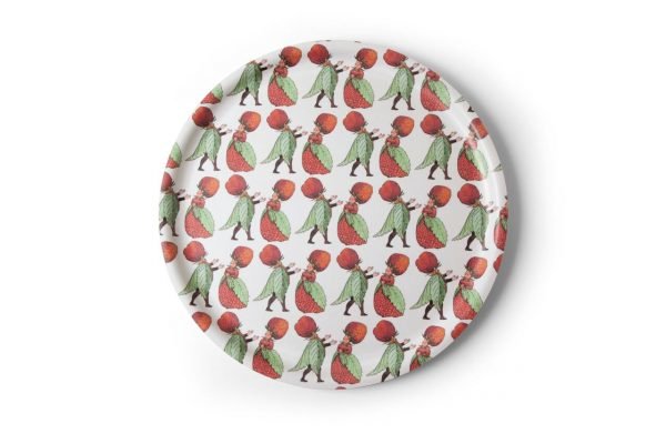 Design House Stockholm Elsa Beskow Strawberry Family Tarjotin Pyöreä 35 Cm