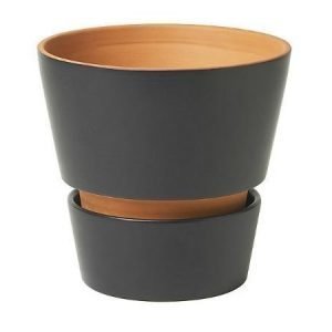 Design House Stockholm Open Flower Pot ruukku musta