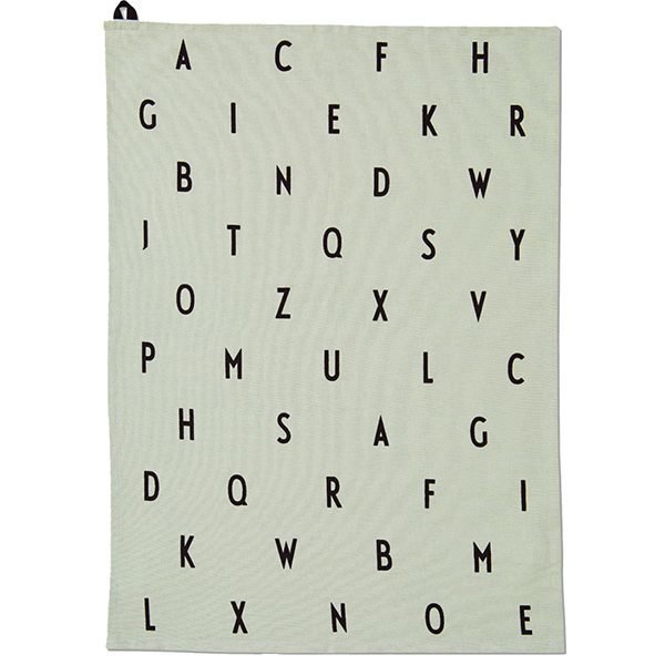 Design Letters Arne Jacobsen Keittiöpyyhe Vintage Abc Dusty Green