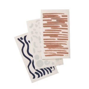 Ferm Living Brush Tiskirätti Multi 3-Pakkaus