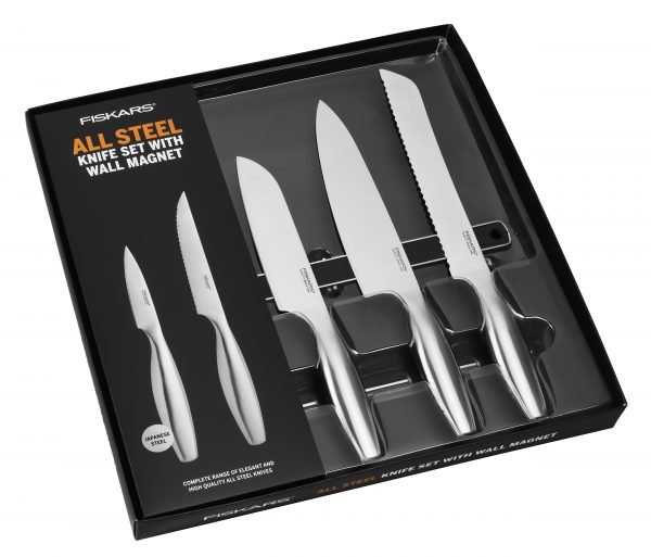 Fiskars All Steel Veitsisetti Ja Magneetti 5 Kpl