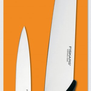 Fiskars Essential Veitsisetti Ruostumaton Teräs Musta 2 Kpl