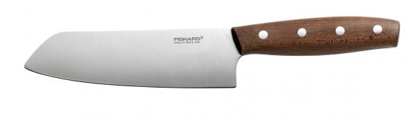 Fiskars Norr Santoku Veitsi Puukahvalla Ruostumaton Teräs 16 Cm