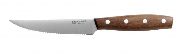 Fiskars Norr Tomaatti Ja Lihaveitsi Puukahvalla Ruostumaton Teräs 12 Cm