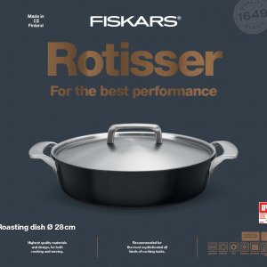 Fiskars Rotisser Kannellinen Paistovuoka 28 Cm