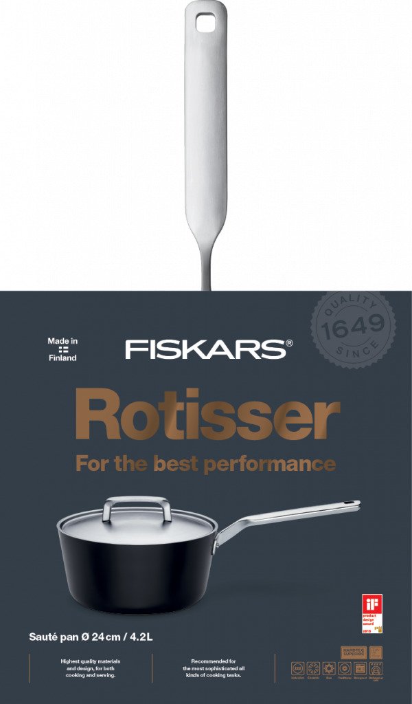 Fiskars Rotisser Paistokasari Korkeat Reunat 24 Cm