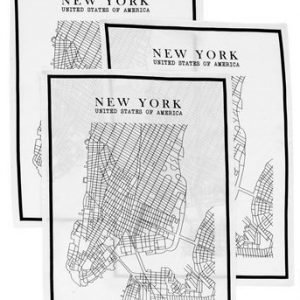 Fondaco Keittiöpyyhe New York 3-Pakkaus Musta Valkoinen