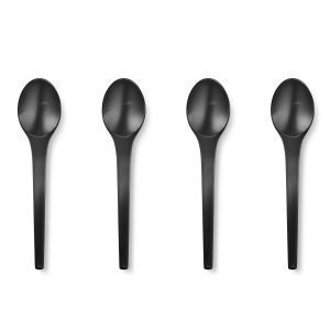 Georg Jensen Caravel Teelusikka Musta 4-Pakkaus