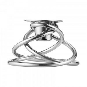 Georg Jensen Glow Kynttilänjalka Ruostumaton Teräs 6.5 Cm