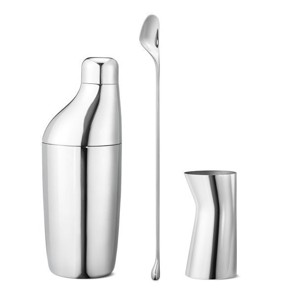 Georg Jensen Sky Lahjasetti Shaker Lusikka & Shottilasi