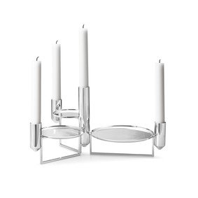 Georg Jensen Tunes Centerpiece Kynttilänjalka Ruostumaton Teräs 32.6 Cm