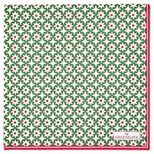 Greengate Lara Servetti Vihreä 33x33 Cm 20 Kpl