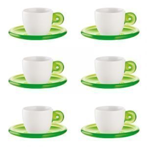 Guzzini Setti 6 Espressokuppia Vihreä