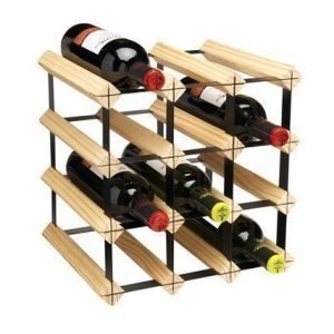 Hahn Kitchenware Metro Natural Wooden Wine Rack Kit - 12 Bottle