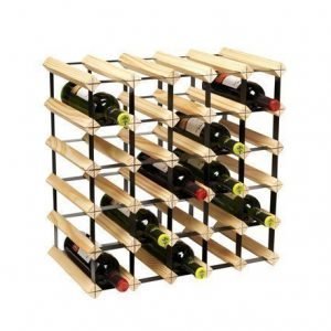 Hahn Kitchenware Metro Natural Wooden Wine Rack Kit - 30 Bottle