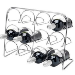 Hahn Kitchenware Pisa Wine Rack 12 Bottle - chrome Boxed