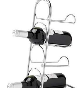 Hahn Kitchenware Pisa Wine Rack 4 Bottle - chrome Boxed