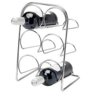 Hahn Kitchenware Pisa Wine Rack 6 Bottle - chrome Boxed