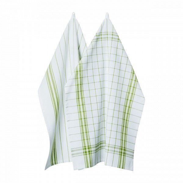 Hemtex Cilla Kitchentowel Keittiöpyyhe 2-Pakkaus Vihreä 50x70 Cm