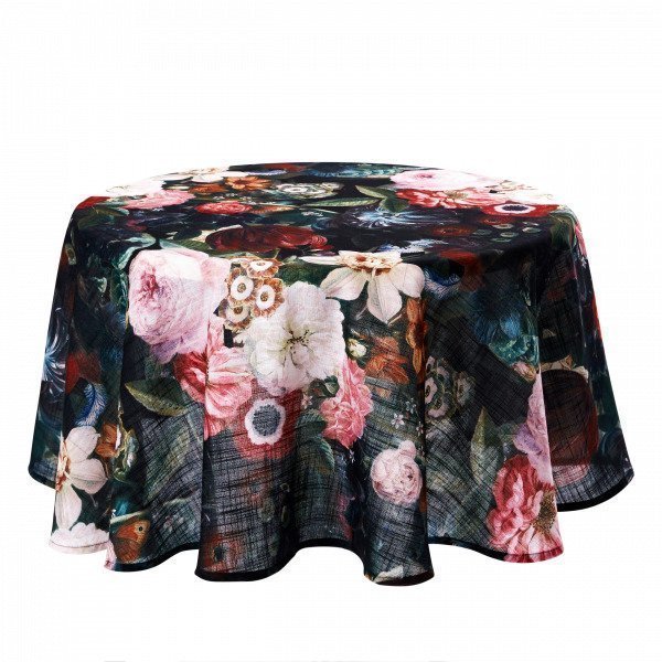 Hemtex Fiorenza Round Tablecloth Pöytäliina Pyöreä Monivärimusta 145 Cm