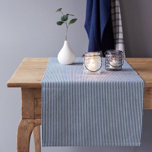 Hemtex Gertrud Stripes Kaitaliina Keskisininen 40x140 Cm