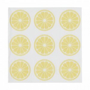 Hemtex Lemon Napkins Lautasliina Vaaleankeltainen 33x33 Cm