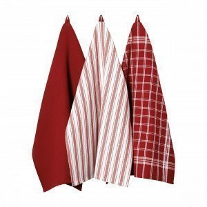 Hemtex Stina Kitchen Towel Keittiöpyyhe Punainen 50x70 Cm