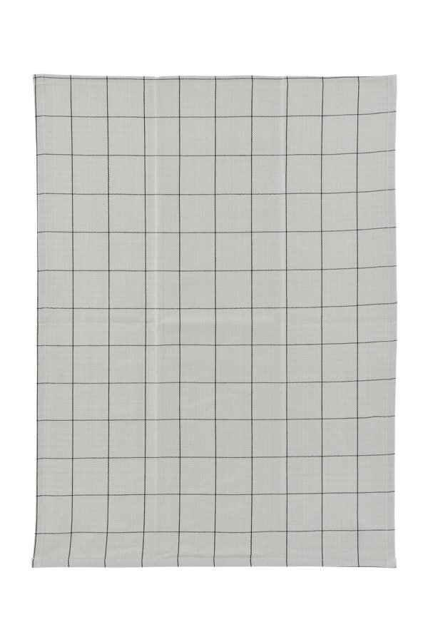 House Doctor Keittiöpyyhe Ruudullinen Musta / Harmaa 50x70 Cm