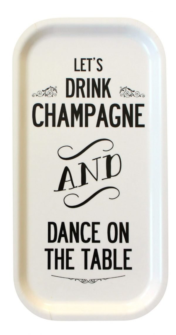 I Love Design Tarjotin Champagne Valkoinen