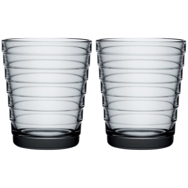 Iittala Aino Aalto Lasi Harmaa 22 Cl 2 Kpl