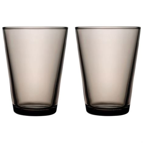 Iittala Kartio Juomalasi 40 cl 2 kpl Hiekka Ruskea