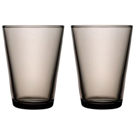 Iittala Kartio Juomalasi 40 cl 2 kpl Hiekka Ruskea